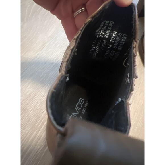 Boemos Italian Made Leather Booties Brown color size 38 7.5-8 - Picture 4 of 7